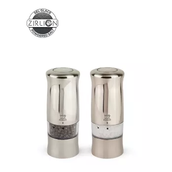 Peugeot Zeli Duo PM+SM Z elektrisk salt- och pepparkvarn silver 14 cm