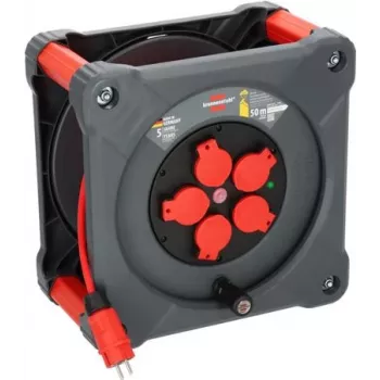 Brennenstuhl 9201500210 kabelvinda 25 m H05VV-F 3G1.5 4x Schuko IP44 1000/3500W