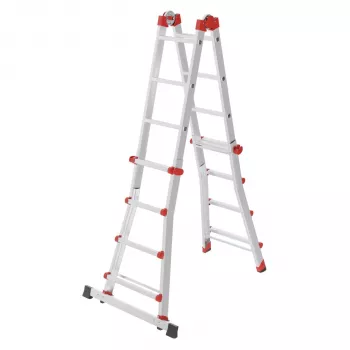 Hailo M80 4x4 stegstege – kombinationsstege, aluminium, 150 kg bärförmåga