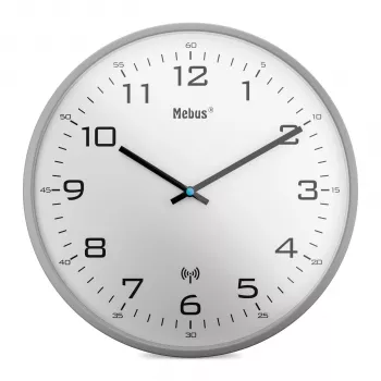 MEBUS 13081 Radioväggklocka silver 30 cm