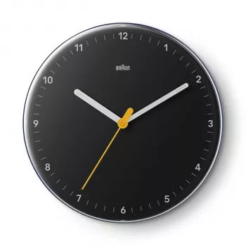 Braun BC 26 B svart kvartsväggklocka (67682)