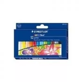 STAEDTLER Noris Club 243 NC12 vaxkritor - 12 blandade färger - 11 mm diameter - kartong