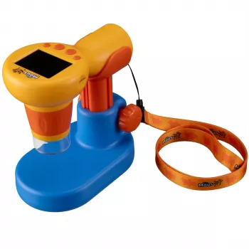 DieMaus handhållet mikroskop 60x-100x LED gul/orange