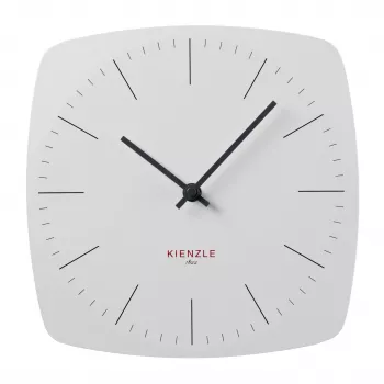 KIENZLE DCF radiostyrd väggklocka modern 24,8 cm vit