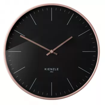 KIENZLE DCF radiostyrd väggklocka modern 25 cm roséguld/svart