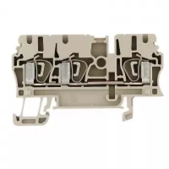 Weidmüller ZDU 2.5/3AN genomgångsklämmas fjäderklämanslutning 2,5 mm² beige 100 st