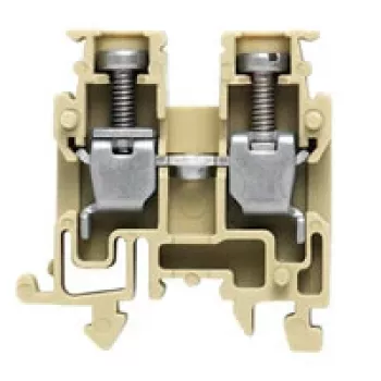 Weidmüller genomgångsklämmas skruvanslutning 2,5 mm² 800 V 24 A mörkbeige DIN-skena TS 35