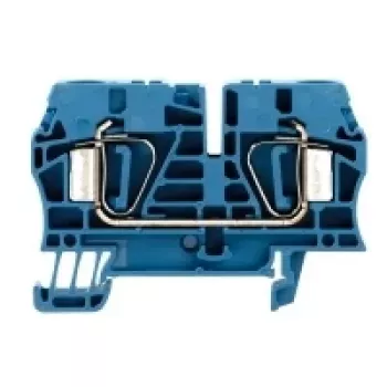 Weidmüller ZDU 6 BL Feed-Through Terminal Block, 6 mm², Tension Clamp Connection, Blue, 50 Pieces