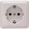 Heinrich Kopp Schuko-uttag utanpåliggande 1-fack 16A 250V arktisvit 101802000