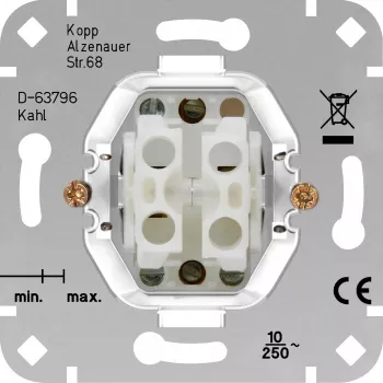 HEINRICH KOPP Series tryckknappsinsats HK05/HK07 Aluminium 503800002
