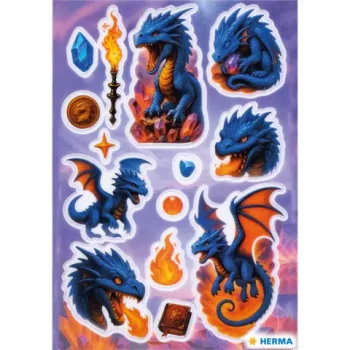 HERMA klistermärke MAGIC Dragon Transpuffy (15795)