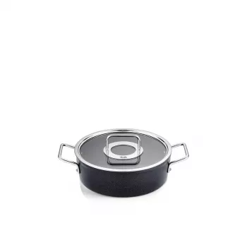 Fissler Adamant CA 24cm gryta med glaslock, 4,2L, induktionslämplig, non-stick-belagd, made in Germany