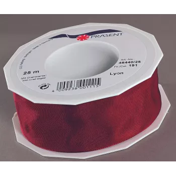 C.E. PATTBERG LYON glänsande presentband bordeaux 40 mm x 25 m