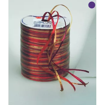 C.E. Pattberg presentband raffia glänsande röd/guld 3,0 mm x 50,0 m