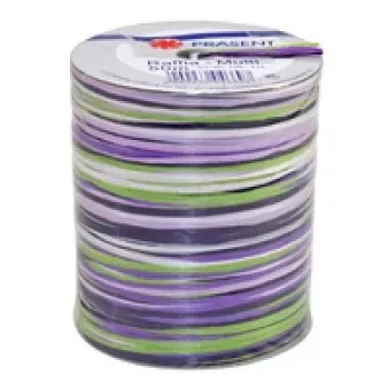 C.E. PATTBERG raffia-presentband matt lila/grön/vit 3,0 mm x 50,0 m