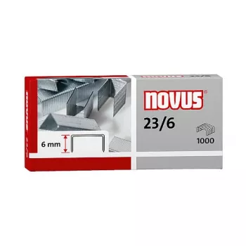 Novus Dahle 042-0039 häftklammerpack – 6 mm – 1 000 häftklamrar i rostfritt stål – kapacitet 30 ark