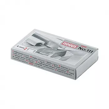 Novus No.111 häftklamrar - 4 mm - 2000 st - 15 ark - metall - grå