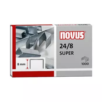 Novus Dahle Novus 24/8 SUPER häftklammerpaket - 8 mm - 1000 häftklamrar - rostfritt stål