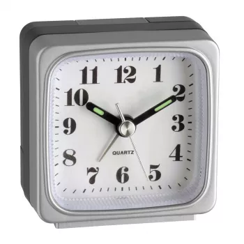 TFA 98.1079 kvartsväckarklocka analog visning svart