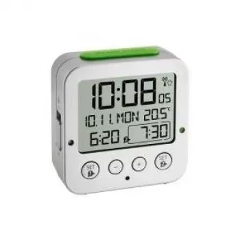 TFA 60.2528.54 Bingo Silver radiostyrd väckarklocka med temperaturdisplay