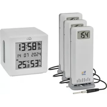 TFA .me startpaket WLAN-gateway ID-01 med 3 sändare ID-A3 radiostyrd termometer digital (35.8104.02)