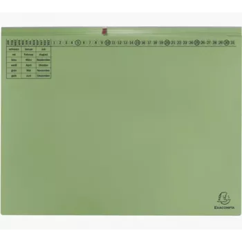 Exacompta 370425B snabbpärm A4 kartong grön 320 g/m² metallfäste