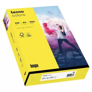 Papyrus Tecno Colors A4 kopieringspapper, gult, 120 g/m²