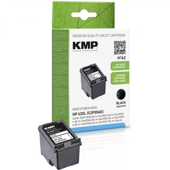 KMP H162 kompatibel skrivarpatron svart 12ml för HP 62XL C2P05AE
