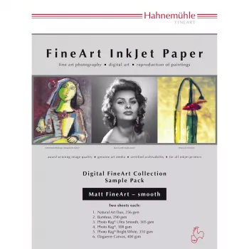 Hahnemühle Digital FineArt A4 testpack matta släta papper