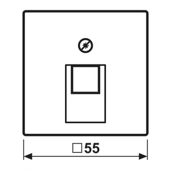 JUNG A 569-1 BFPLUA SW lock för IAE/UAE-datadosor, 1 x 8-polig, termoplast, A-serien, svart