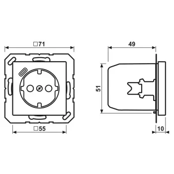 JUNG A 1520-18 C SCHUKO-uttag 16 A med USB-laddare (JUNG Quick Charge) 1 x typ C, Safety Plus, serie AS, vit (ivory)
