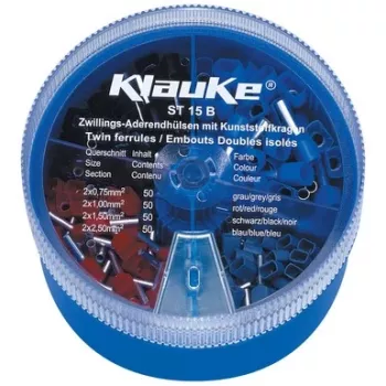 Klauke ändhylsor sortiment 1000 st 0,5–2,5 mm²