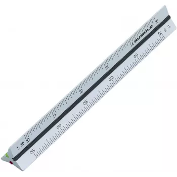 Rumold trekantig skala 10,0 cm silver