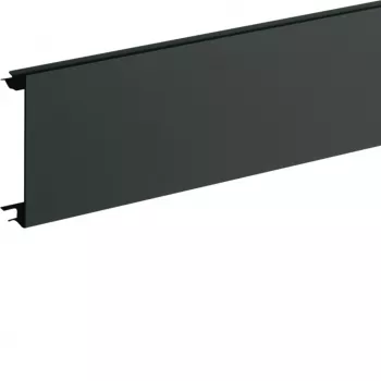 Hager BR08029011 sockelkanal lock PVC för BR 80 mm grafitssvart