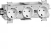 HAGER GS30019016 3-fack uttag, polarvit, insticksklämmor