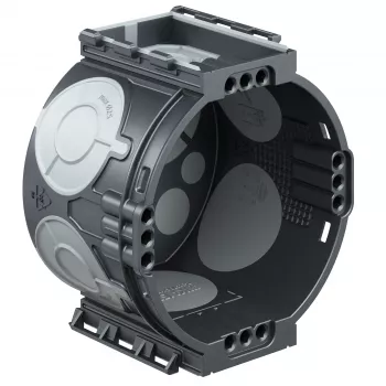 Kaiser Elektro ECON® UP1 infälld apparatdosa, lufttät, 4x3 skruvdomer, 60 mm diameter, 46 mm djup, halogenfri plast, IP20