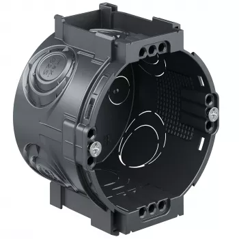 Kaiser Elektro UP1 infälld apparatdosa 4x3 1056-05 med skruvhylsor och apparatskruvar