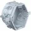 Kaiser Elektro UP1 Fix infälld apparatdosa 1055-06 med klämribbor, 4 skruvhylsor, 60x46 mm