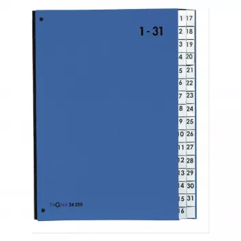PAGNA Desk Sorter 32 Compartments - A4 - Cardboard - Blue - Portrait - 340 mm - 40 mm