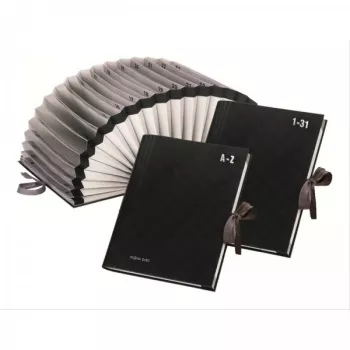 Pagna Manila File Folder A4 Polypropylene Black 15 mm Spine Elastic Band 250 Sheets Capacity
