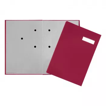 PAGNA Signature mapp 20 fack - A4 - kartong - röd - vit - stående - 240 mm - 25 mm