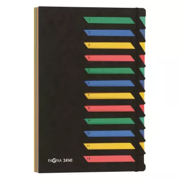 Pagna 24141-04 dokumentmapp 12 fack, A4, svart