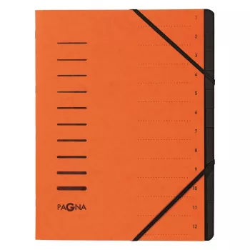 Pagna 40059-12 Ordnungsmappe 12-Compartment Organiser, A4, Orange