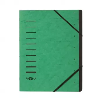 Pagna 40058-03 dokumentmapp A4, 7 fack, grön