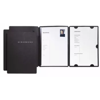 PAGNA presentationsmapp A4 kartong svart stående 3-pack