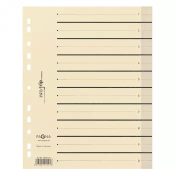 PAGNA separationsblad A4 kartong beige 100 st ohalat 180 g/m² 44063-09