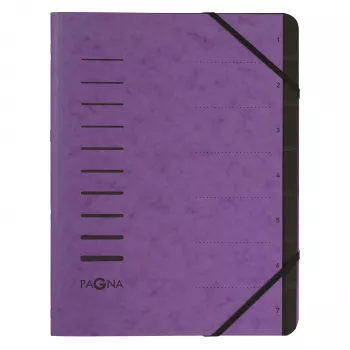 Pagna 40058-10 dokumentmapp 7 fack 1–7, A4, aubergine