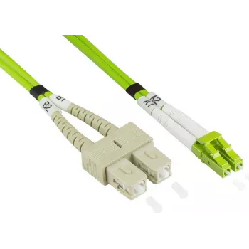 GoodConnections Alcasa LW-8075LS5 fiberoptisk patchkabel 7,5 m LSZH OM5 LC till SC grön