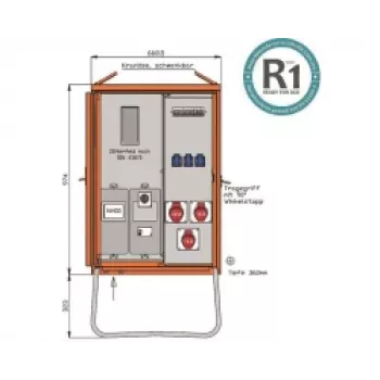 Walther WAV0100R1 bärbar strömfördelare 22 kVA