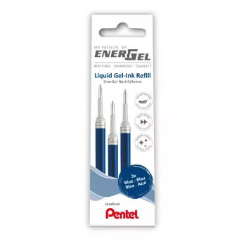 Pentel 3 EnerGel gelpenna refiller blå 0,7 mm